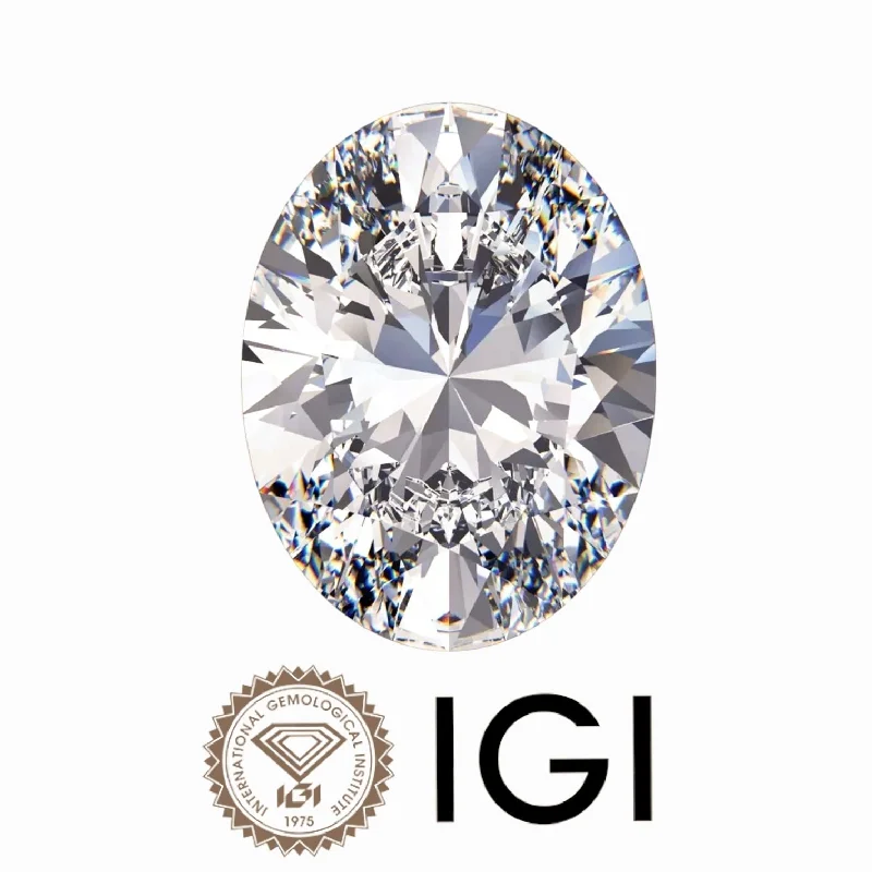 ladies engagement rings gold plating -1.14 ct. Oval Wholesale IGI Certified Lab Grown Loose Diamond. (VVS2 / E)