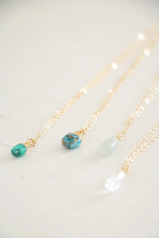 necklaces for trendy women -oceana gemstone necklace