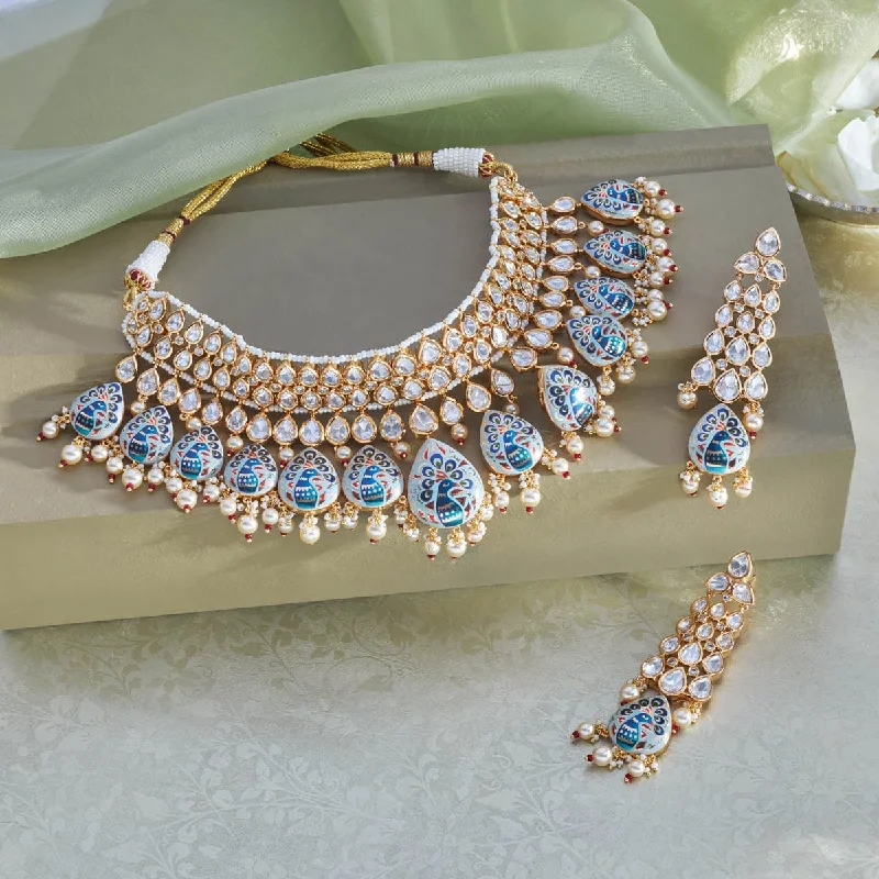 necklaces long chain -Kundan Necklace 165823