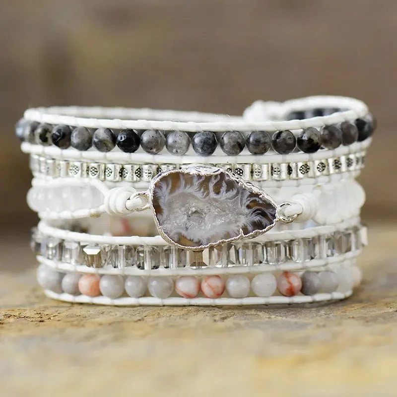 bracelets and bangles for gift ideas -Natural Stone Layered Bracelet