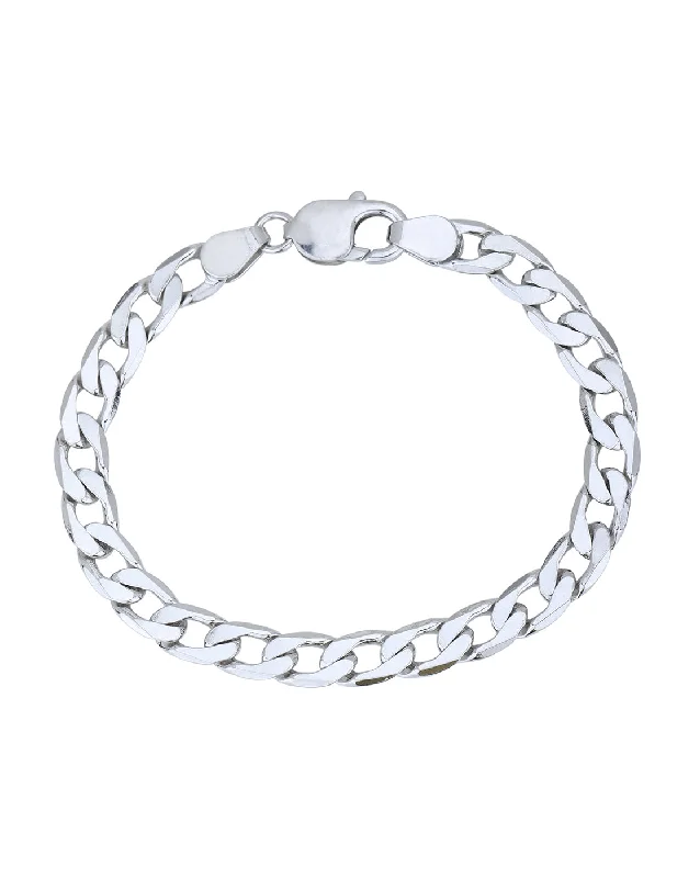 bracelets and bangles dainty design -Rhodium Plated Stylish link Bracelet for men