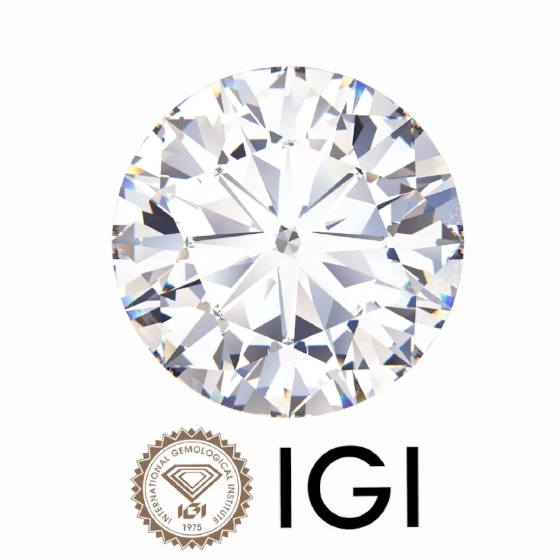 ladies engagement rings heart shaped -1.63 ct. Round Wholesale IGI Certified Lab Grown Loose Diamond. (VVS2 / F)