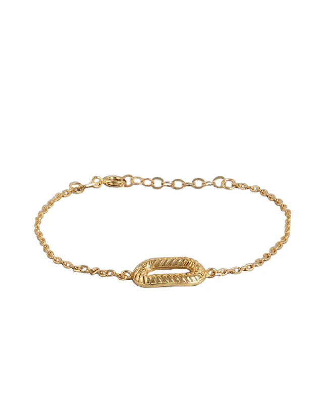 bracelets and bangles with crystals -18Kt Gold Plated Charm Bracelet For Women