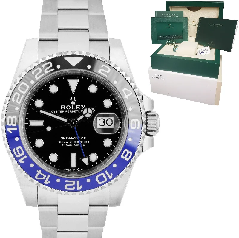 bracelets and bangles with pink tourmaline -NEW OCT. 2021 Rolex GMT-Master II Ceramic BATMAN OYSTER BRACELET 126710 BLNR