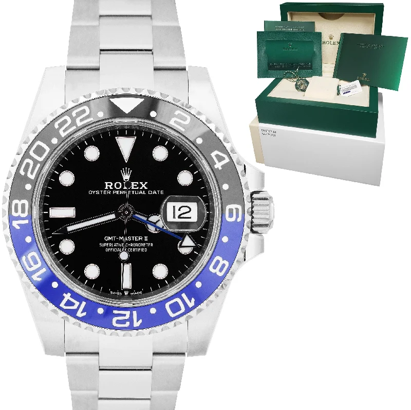 bracelets and bangles with teal turquoise -NEW NOVEMBER 2021 Rolex GMT-Master II Ceramic BATMAN OYSTER BRACELET 126710 BLNR