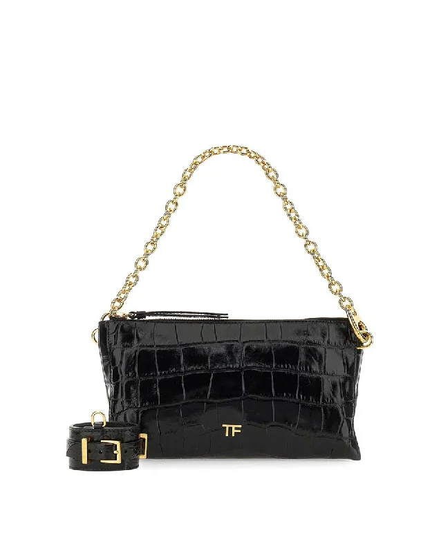 bracelets and bangles with pearls -Tom Ford Womens Bracelet Clutch Bag In Black