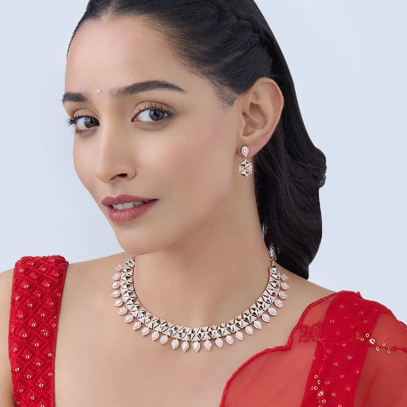 necklaces with star pendant -Meenakari Zircon Necklace 165838