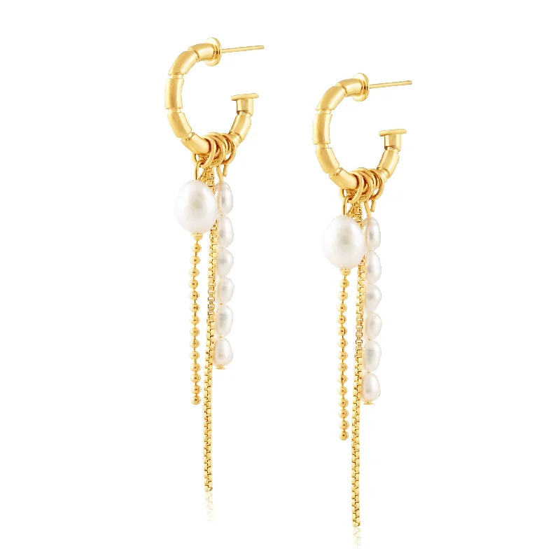 ladies earrings layered style -Nisea Earrings