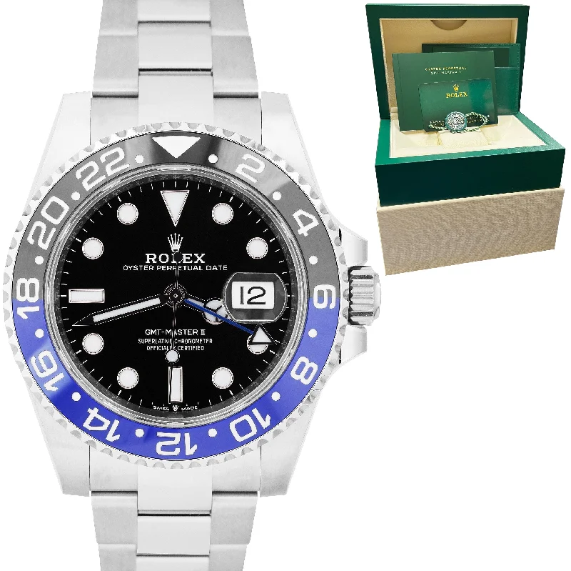 bracelets and bangles for special occasion -2021 Rolex GMT-Master II Ceramic BATMAN OYSTER BRACELET Watch 126710 BLNR B+P