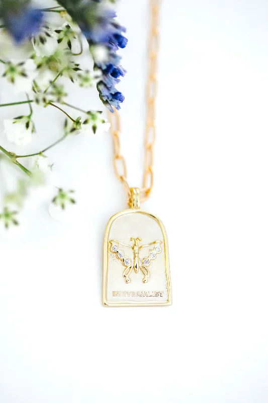 necklaces for daily use -Enneagram Type Four Necklace { Silver + Gold }