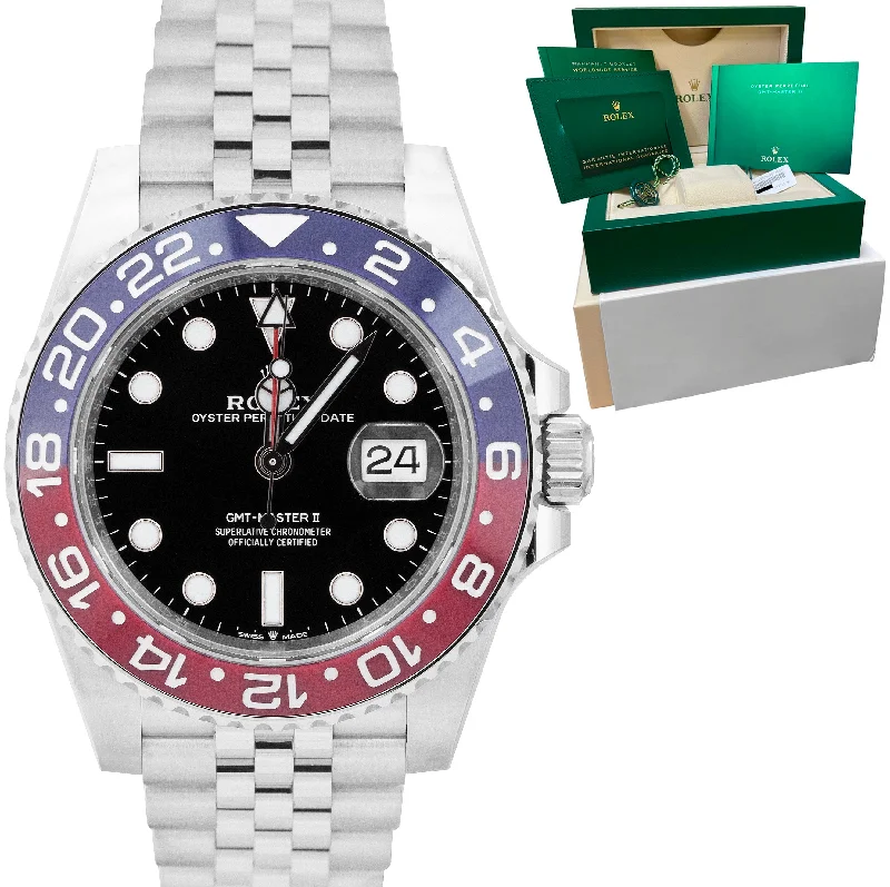 bracelets and bangles stylish cheap -NEW MAY 2022 Rolex GMT-Master II Ceramic PEPSI JUBILEE BRACELET 40mm 126710 BLRO