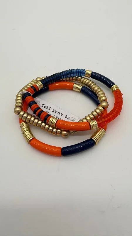 bracelets and bangles for evening wear -Orange/Blue/Gold Bracelet