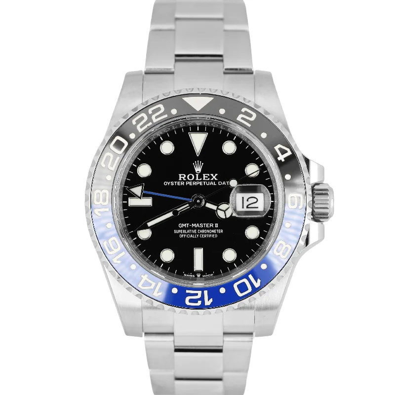 bracelets and bangles with zircon -Rolex GMT-Master II Ceramic BATMAN OYSTER BRACELET Black 40mm 126710 BLNR Watch