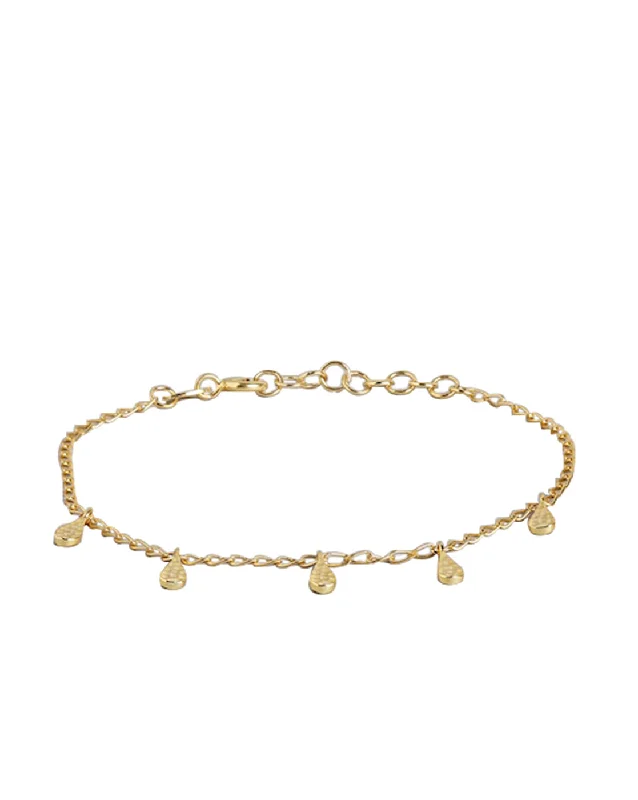 bracelets and bangles floral pattern -18Kt Gold  Plated Charm Bracelet For Women