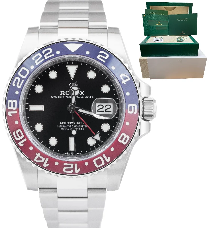 bracelets and bangles trendy minimalist -NEW 2021 Rolex GMT-Master II Ceramic PEPSI OYSTER BRACELET 40mm 126710 BLRO