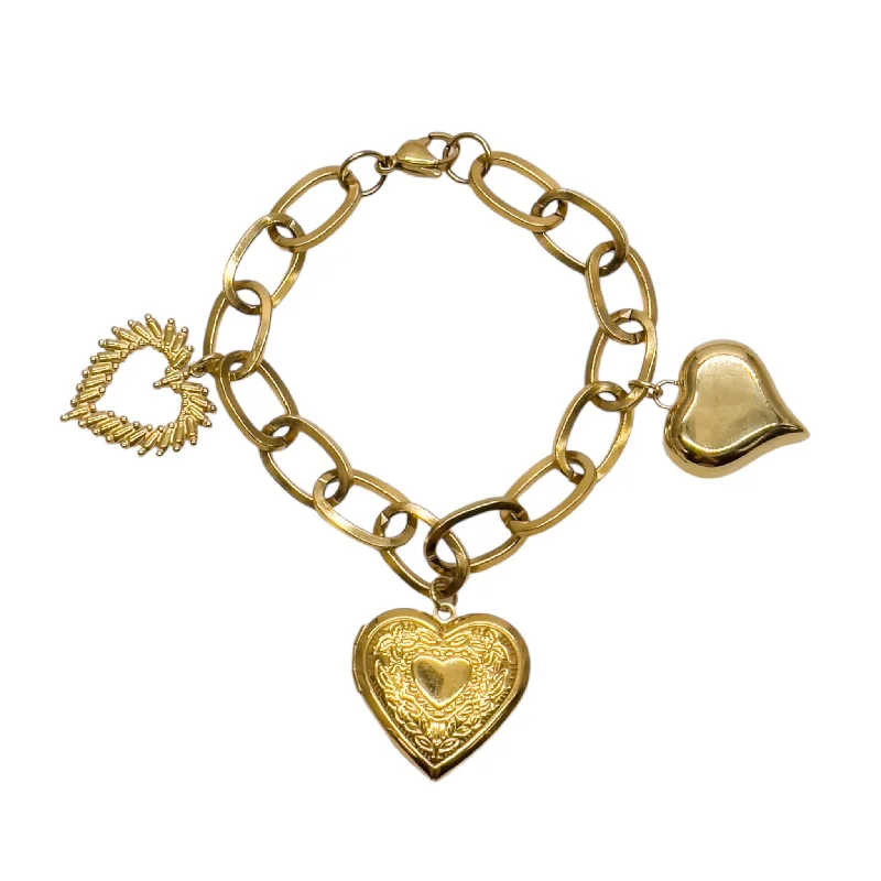 bracelets and bangles bold style -Lola Heart Charm Bracelet