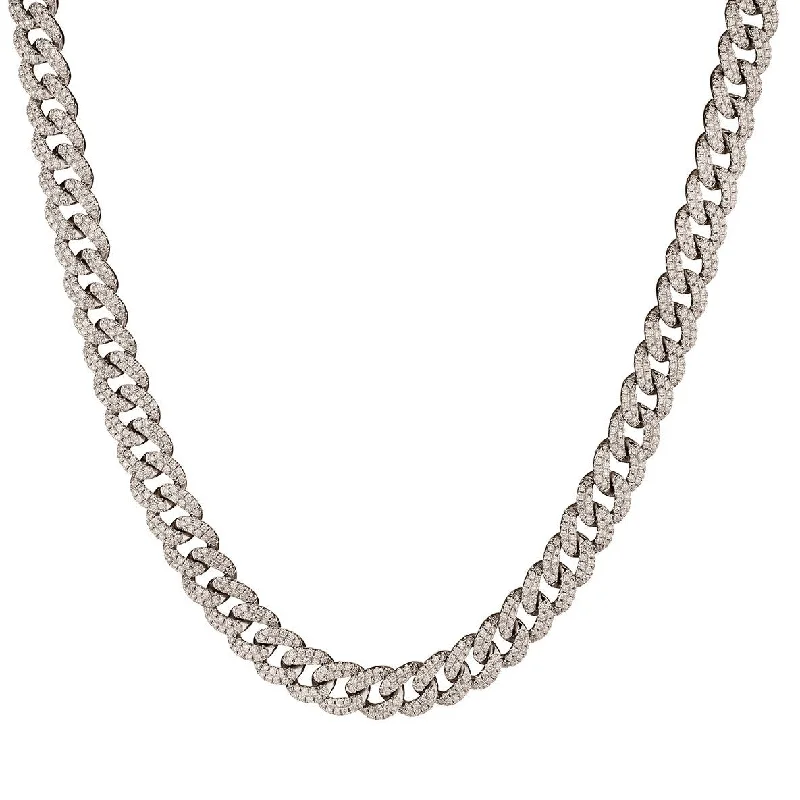 necklaces with rainbow gems -DIAMOND CURB LINK NECKLACE