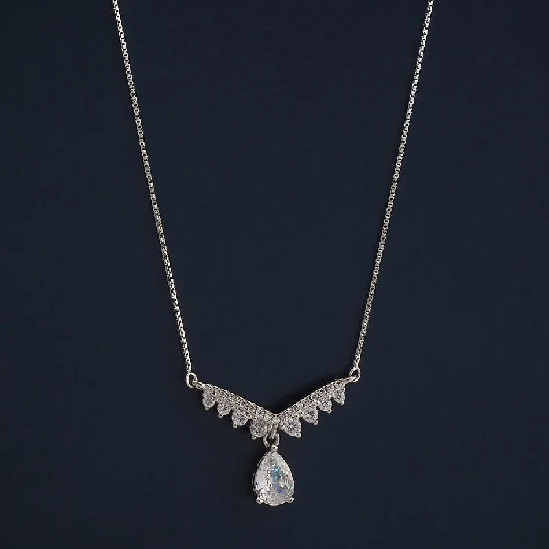 necklaces with zircon sparkle -92.5 Silver Necklace 182970