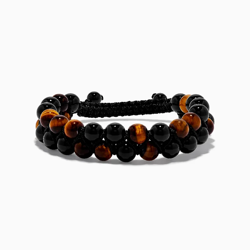 bracelets and bangles trendy 2025 -Men's Tiger's Eye Bead Bracelet