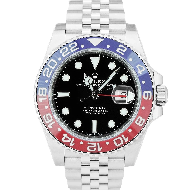 bracelets and bangles for office wear -NEW STICKERED Rolex GMT-Master II Ceramic PEPSI JUBILEE BRACELET 126710 BLRO B+P