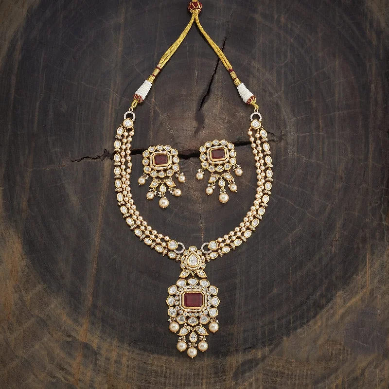 necklaces timeless beauty -Kundan Necklace 174043