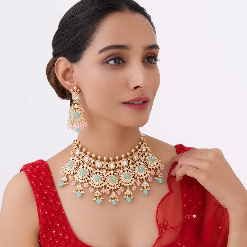 necklaces for fashion lovers -Kundan Necklace 164017