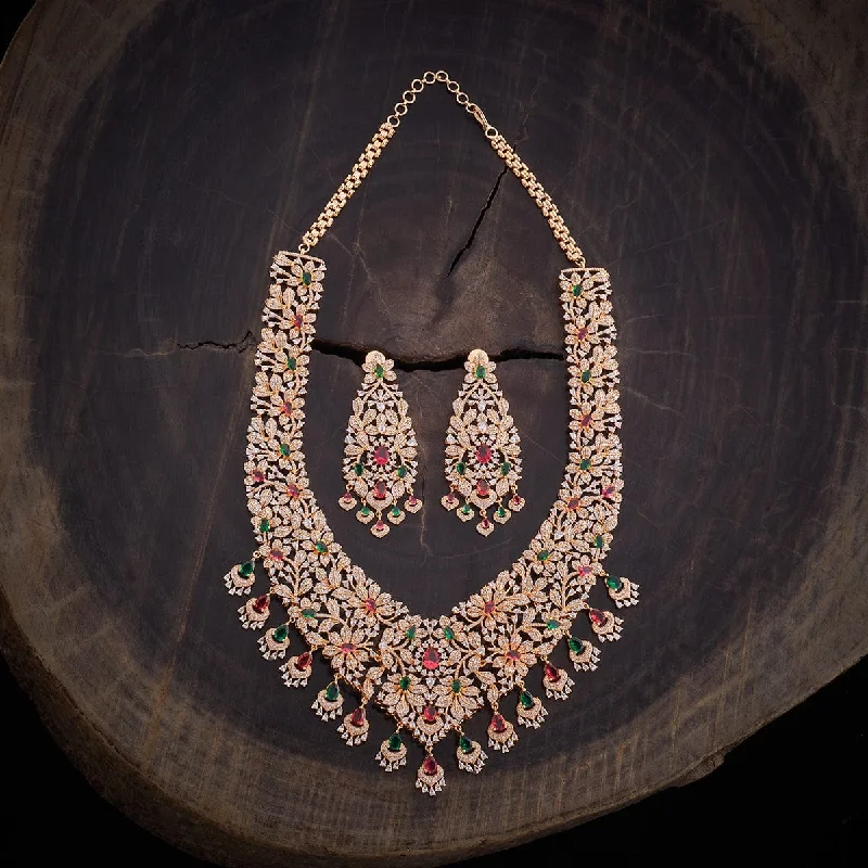 necklaces with ruby accent -Zircon Necklace 160308