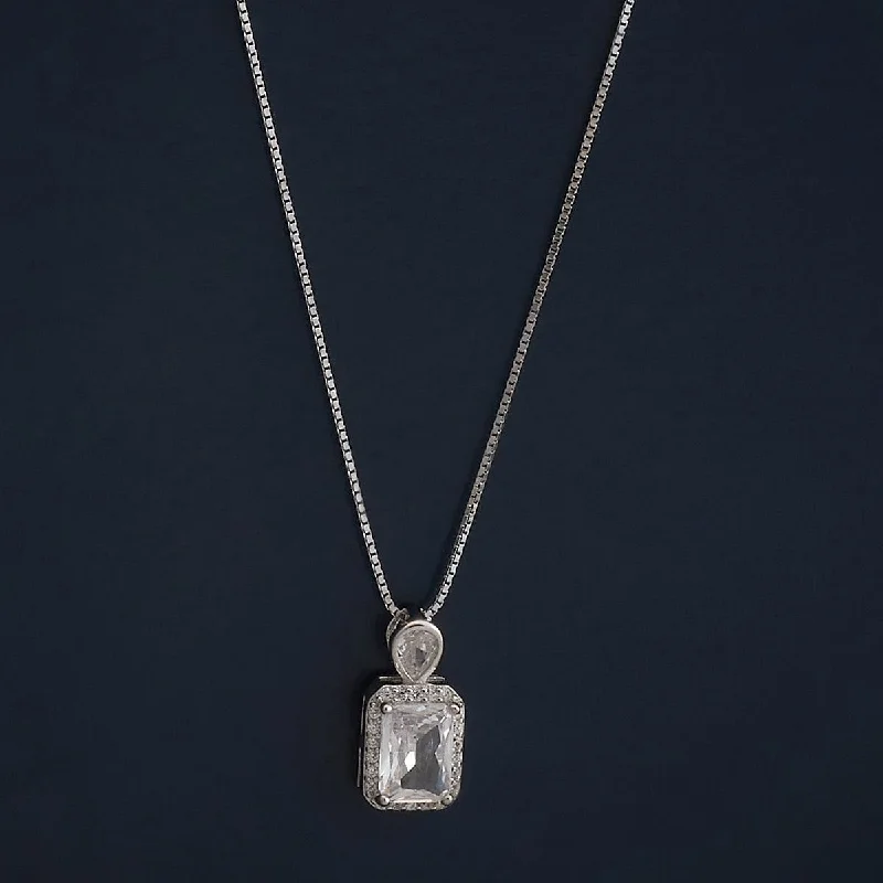 necklaces for fashion lovers -92.5 Silver Pendant with Chain  182969