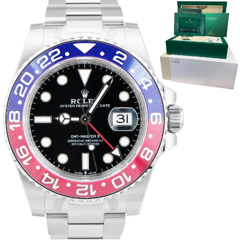 bracelets and bangles for young women -NEW SEPT 2022 Rolex GMT-Master II Ceramic PEPSI OYSTER BRACELET 40mm 126710 BLRO