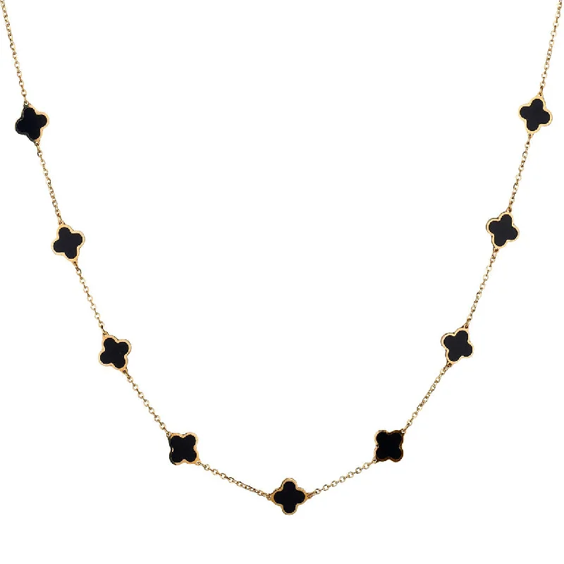 necklaces elegant gold -MINI CLOVER NECKLACE