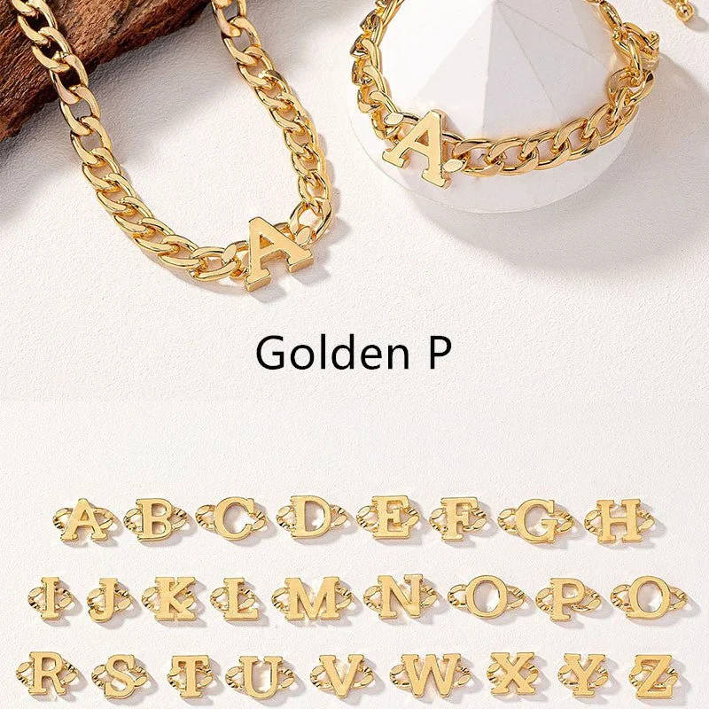 Golden Yellow Letter P