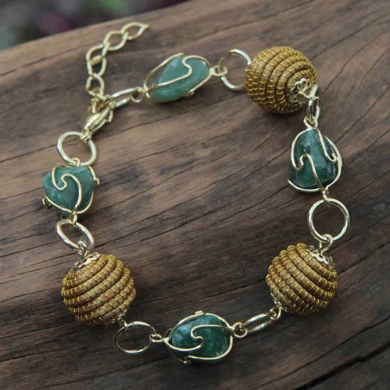 bracelets and bangles with engraving -All Aglow in Green Agate Link Bracelet