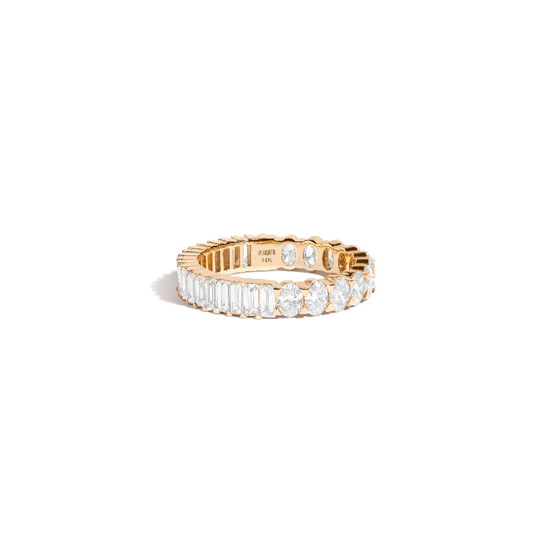 Beautiful women's rings for a classic touch-Two-in-One Lab Grown Diamond Eternity Ring