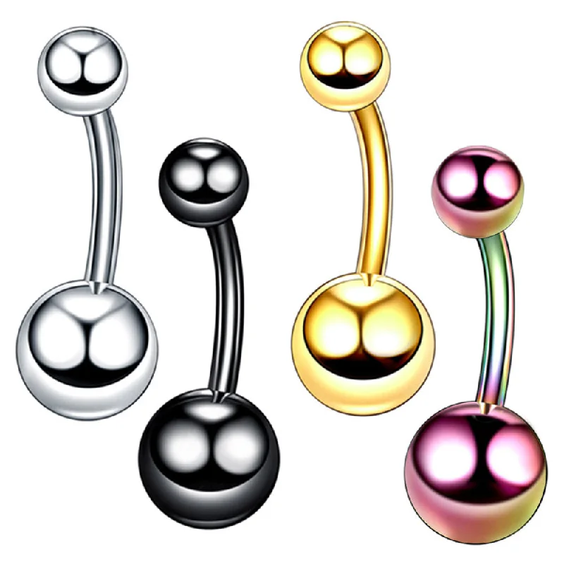 D Belly Ring #4 Pack