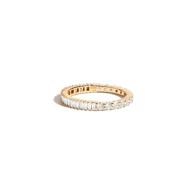 Women's rings with radiant-cut diamonds-Mini Two-in-One Lab Grown Diamond Eternity Ring