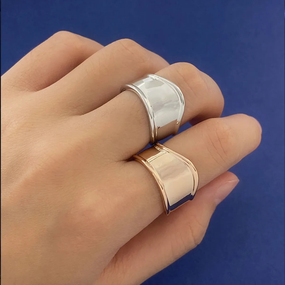 Women's vintage rings for retro look-Simple Style Irregular Copper Plating Open Rings