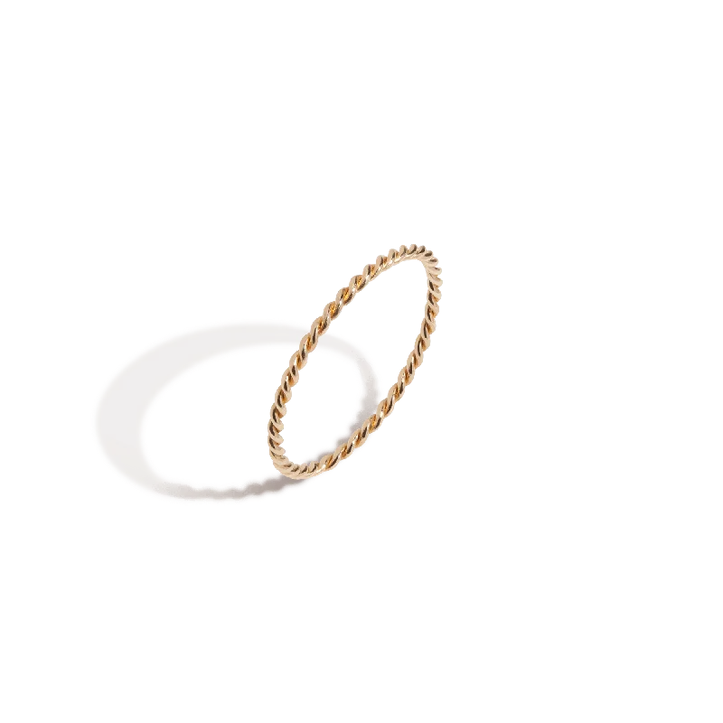 Elegant and delicate women's rings-Stackable Twist Ring