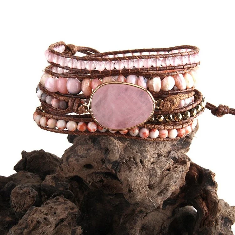 bracelets and bangles for bold fashion -Wrap Crystal Cluster Bracelet