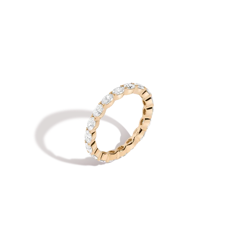 Women's rings with antique-inspired design-Horizontal Oval Lab Grown Diamond Eternity Ring