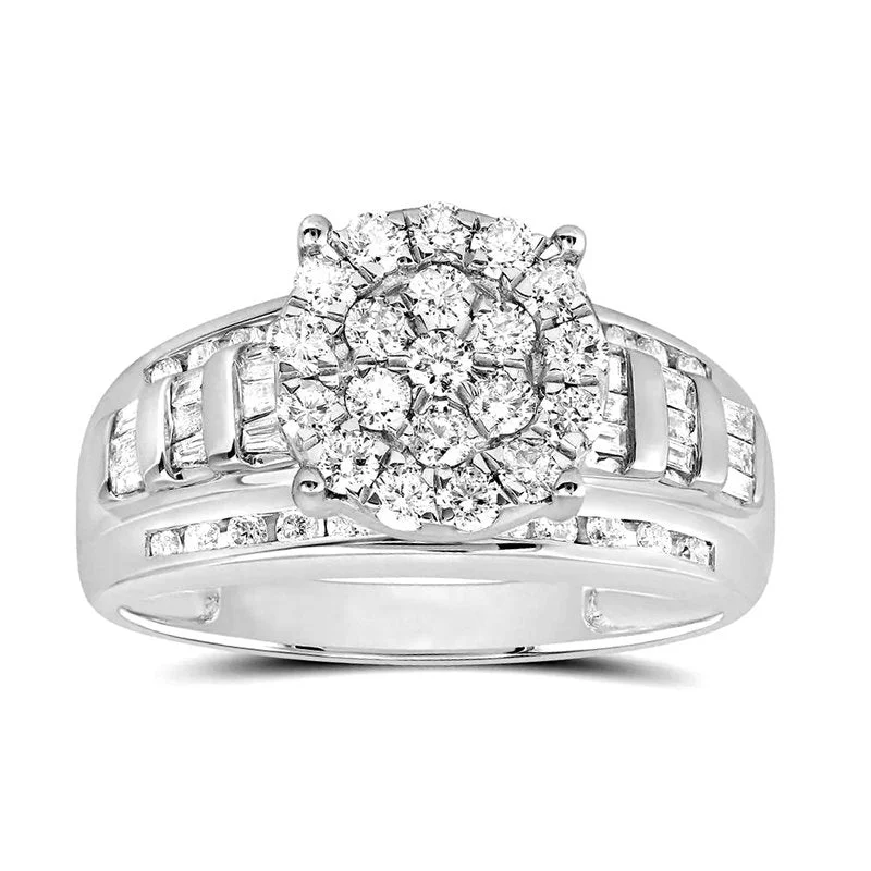 Women's eternity rings for a lasting love-2ctw Diamond Cluster Promise Forever Ring