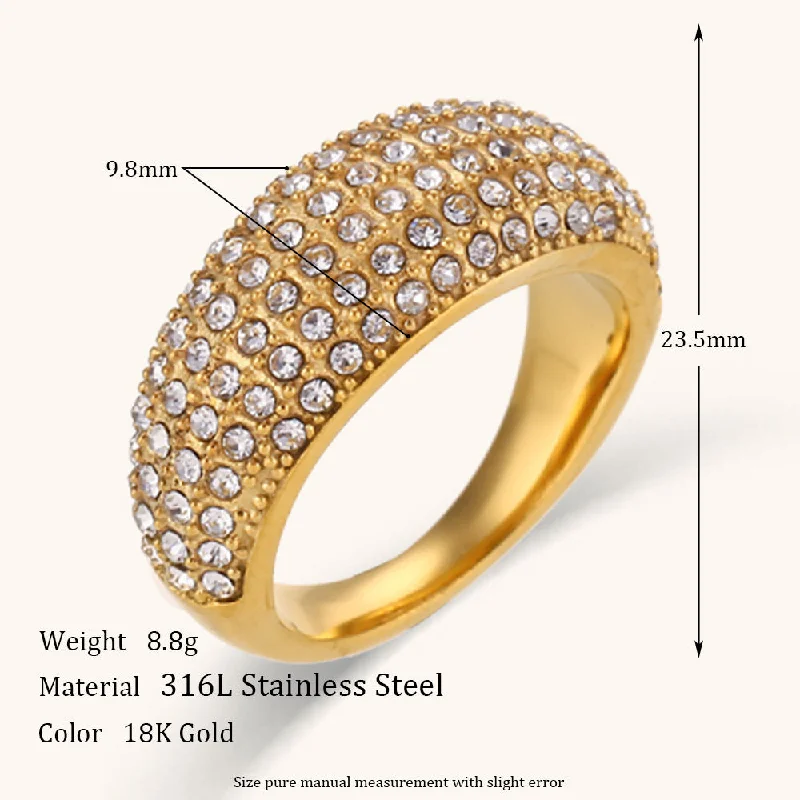 Luxury Full Diamond round Ring