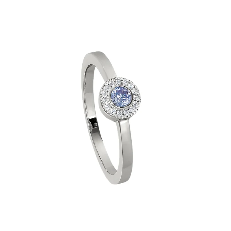 Sparkling women's rings with solitaire diamonds-Birth Gems Alexandrite Ring