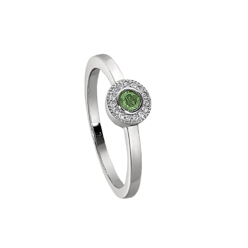 Women's engagement rings for proposal-Birth Gems Peridot Ring