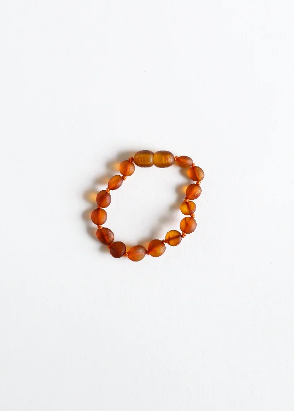 bracelets and bangles for evening wear -Raw Cognac Baltic Amber || Classic || Anklet or Bracelet