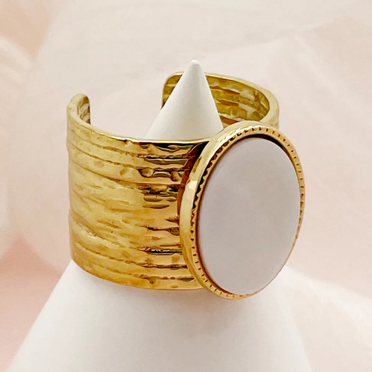 Modern women's rings for contemporary style-Glam Vintage Style Geometric Stainless Steel Plating Gold Plated Open Rings