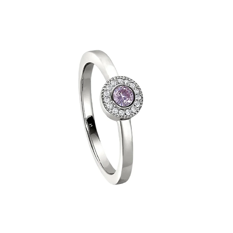 Women's gold rings for special occasions-Birth Gems Pink Sapphire Ring