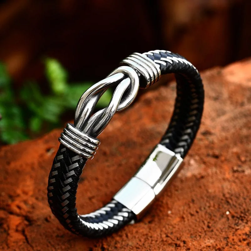 bracelets and bangles classic look -Men's Punk Woven Bracelet