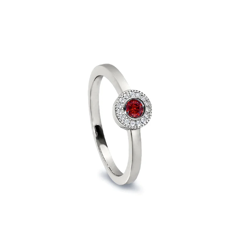 Custom women's rings for unique style-Birth Gems Ruby Ring