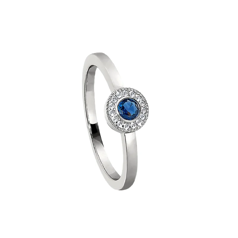 Stylish women's rings for formal events-Birth Gems Sapphire Ring