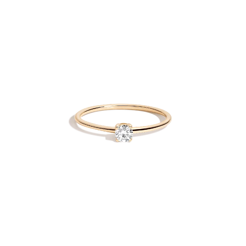 Women's wedding rings with diamonds-Round Lab Grown Diamond Ring